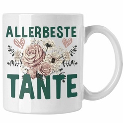 Trendation Tasse Trendation – Beste Tante der Welt Geschenk Tasse mit Spruch Kaffeetasse für Allerbeste Tante weiß