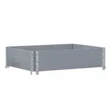 vidaXL Paletten-Aufsatzrahmen 80 x 60 x 21,5 cm Grau