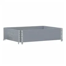 vidaXL Paletten-Aufsatzrahmen 80 x 60 x 21,5 cm Grau