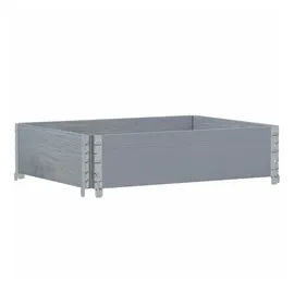 vidaXL Paletten-Aufsatzrahmen 80 x 60 x 21,5 cm Grau