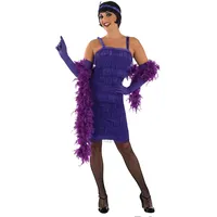 Fun Shack Lila 20er Jahre Kostüm, Fransenkleid für Damen, Charlston Kleid Damen - In 5 Größen erhältlich - M - M