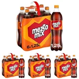Mezzo Mix Cola Orange – koffeinhaltiges Erfrischungsgetränk mit fruchtigem Cola-Mix-Geschmack – 6x 1,25L Einweg PET Flaschen – Vorratspack (Packung mit 4)
