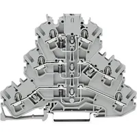 WAGO 2002-3212/1000-673 Dreistock-Diodenklemme 5.20mm Zugfeder Belegung: L Grau
