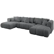 altdecor Wohnlandschaft, CLOUD-U-v1 405x185x90 Dunkelgrau Cord
