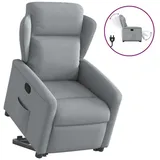 vidaXL Relaxsessel mit Aufstehhilfe Hellgrau Stoff