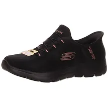 SKECHERS Summits Black Mesh / Black / Rose Gold Trim 39
