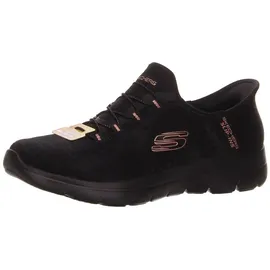 SKECHERS Summits Black Mesh / Black / Rose Gold Trim 39