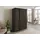 MASSIVMOEBEL24.DE Kleiderschrank Mango 140 x 200 x 65 cm Grau