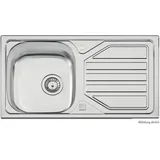 Naber Einbauspülen-Set Nava 2 Edelstahl mit Küchenarmatur Drive 1 Chrom Hochdruck - Weiß