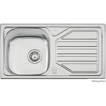 Naber Einbauspülen-Set Nava 2 Edelstahl mit Küchenarmatur Drive 1 Chrom Hochdruck - Weiß