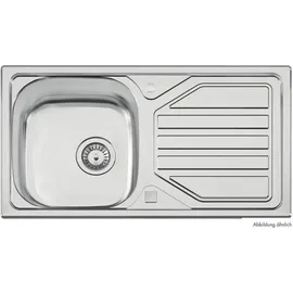 Naber Einbauspülen-Set Nava 2 Edelstahl mit Küchenarmatur Drive 1 Chrom Hochdruck - Weiß