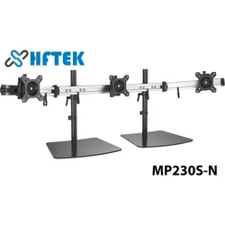 HFTEK®  Tisch Stand -Monitorhalterung für 3 Bildschirme 15 – 27 Zoll