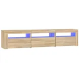 vidaXL TV-Schrank mit LED-Leuchten Sonoma-Eiche 180x35x40 cm 1