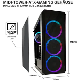 Greed Greed® MK2 Power - High End Gaming PC - Intel Core i7-12700F + Nvidia RTX 4060Ti 16GB - Schneller RGB Computer + 4K Raytracing Rechner mit 4,9 GHZ - 32GB DDR4 - 1TB SSD - WLAN + W11 Pro
