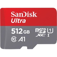 SanDisk Ultra microSD + SD-Adapter UHS-I U1 A1 120 MB/s 512 GB