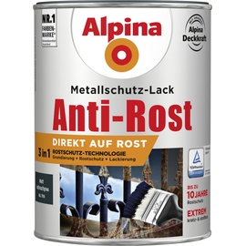 Alpina Anti-Rost Metallschutz-Lack 2,5 l matt anthrazitgrau
