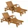 Juskys Sonnenliege SunScape 196 x 72,5 x 30 cm natur 2 St.