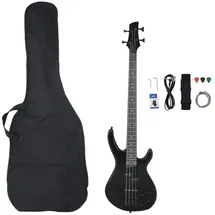 vidaXL E-Bass für Anfänger mit Tasche Schwarz 4/4 46\""