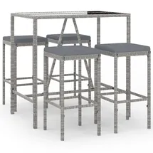 vidaXL Gartenbar-Set 5-tlg. Grau
