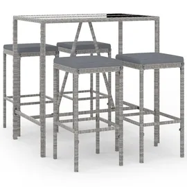 vidaXL Gartenbar-Set 5-tlg. Grau