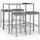 vidaXL Gartenbar-Set 5-tlg. Grau
