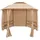vidaXL Gartenpavillon mit Vorhängen 3,6 x 2,65 m beige