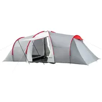 Outsunny Campingzelt, Tunnelzelt für 6 Personen mit 2 Schlafzimmer,