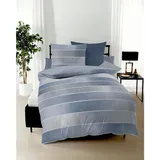 KAEPPEL Timeless Gestreift Blau 200 x 200 cm + 2 x 80 x 80 cm