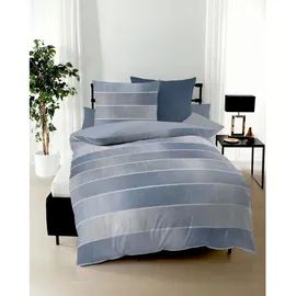 KAEPPEL Timeless Gestreift Blau 200 x 200 cm + 2 x 80 x 80 cm