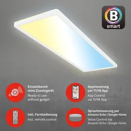 Briloner LED Deckenlampe Smart LED Panel, flach dimmbar, Fernbedienung