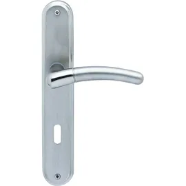 Alpertec BB-Langschildgarnitur Beate Messing Bi-Colour abgerundet