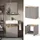 Vicco Waschbeckenunterschrank 60 x 57,5 cm mit 2 Türen Grau