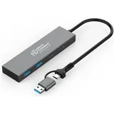 MicroConnect USB 3.0 Hub 4-Port with USB-C + A Connectors
