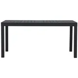 VCM Capo Gartentisch 160-240 x 100 x 75 cm Schwarz