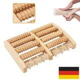 Fußmassagegerät für beide Füße mit 10Holzwalzen Massageroller Roller Fußroller