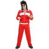 W WIDMANN MILANO Party Fashion - Kostüm Trainingsanzug, Jacke und Hose, 80er Jahre Outfit, Jogginganzug, Bad Taste Outfit, Faschingskostüme