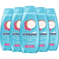SCHAUMA Shampoo 400 ml Feuchtigkeit & Glanz, 5x 400 ml
