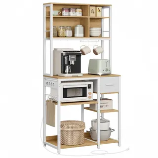 VASAGLE Küchenregal 80 x 40 x 180,4 cm Gold