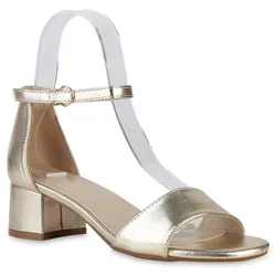 Damen Klassische Sandaletten in Gold