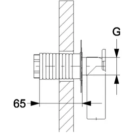 Haas + Sohn OHA-Dichtfix Abdichtungshülse 1/2" Gelb/Schwarz
