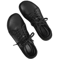 Treer Breite Barfußschuhe Herren, Barfussschuhe rutschfest Atmungsaktive Barfußschuhe Flache, Herren Künstliches PU Barfussschuhe Herbst Minimalistische Trekkingschuhe Wanderschuhe - 37 EU