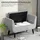 Homcom Sitzbank mit Stauraum Armlehnen Polsterbank mit Samtoptik, Sitztruhe mit Holzbeine, Truhenbank für Wohnzimmer Schlafzimmer Flur 107 x 42 x 65 cm, Esszimmer, Bänke, Sitzbänke
