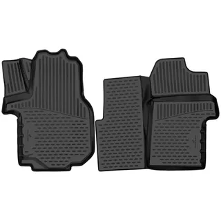 WALSER Kofferraumwanne Automatte Passform XTR (2 St), für VW CRAFTER Pritsche/Fahrgestell (SZ_), CRAFTER Kasten (SY_, SX_), CRAFTER Bus (SYI, SYJ) VW CRAFTER Bus (SYI, SYJ) 09/2016-, VW CRAFTER Pritsche/Fahrgestell (SZ_) 11/2016-, VW CRAFTER Kasten (SY_, SX_) 09/2016- schwarz