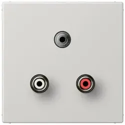 Jung MALS1011LG CinchAudio, Miniklinke, MultimediaAnschlussystem Cinch Audio / Miniklinke 3,5 mm, Serie LS, lichtgrau