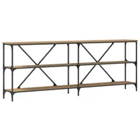 VidaXL Konsolentisch Artisan Eiche 200x30x75 cm Ingenieurholz & Stahl