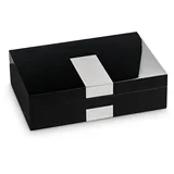 Hermann Jäckle Uhrenbox Schömberg I Holz-Uhrenbox für 8 Uhren I Schwarz lackiert I Uhren-Aufbewahrungsbox I Uhrenkasten I Uhrenschatulle I Inkl. kleinem Poliertuch