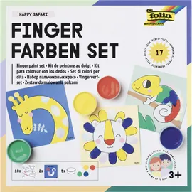 Folia Happy Safari Fingerfarben farbsortiert 5 x 30,0 ml, 5 St.