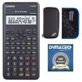 DynaTech Casio FX-82 MS 2nd + Schutztasche kompatibel mit Rechner + Zirkelset Garantie auf 60 Monate - wissenschaftlicher Schulrechner Nicht programmierbar elektronisches Display Batterie