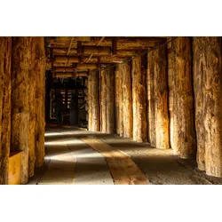 Fototapete PAPERMOON "Wieliczka Salt Mine", bunt (mehrfarbig), B:3,5m L:2,6m, Vlies, Tapeten