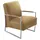 K+W Komfort & Wohnen Cocktailsessel 62 x 77 x 83 cm Gelb mit bezogenen Armlehnen